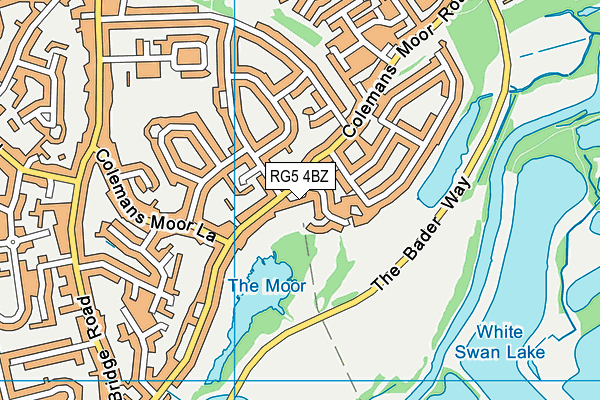 RG5 4BZ map - OS VectorMap District (Ordnance Survey)