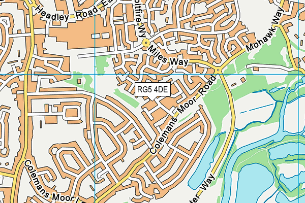 RG5 4DE map - OS VectorMap District (Ordnance Survey)