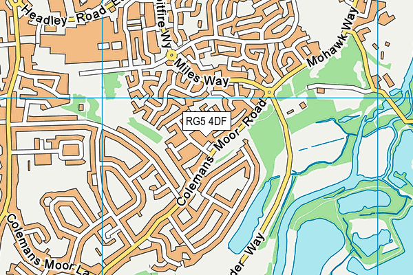 RG5 4DF map - OS VectorMap District (Ordnance Survey)