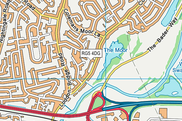 RG5 4DG map - OS VectorMap District (Ordnance Survey)