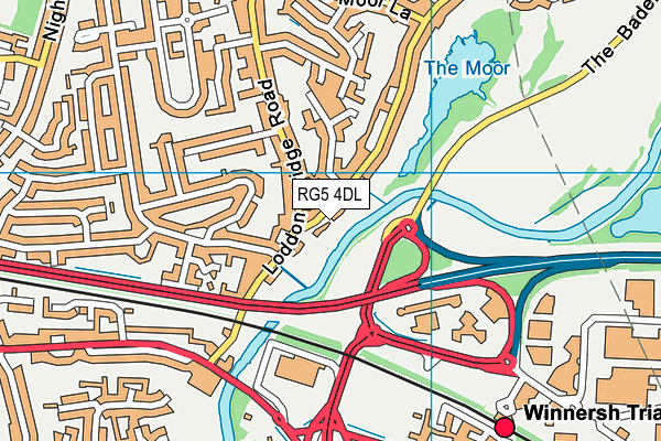 RG5 4DL map - OS VectorMap District (Ordnance Survey)