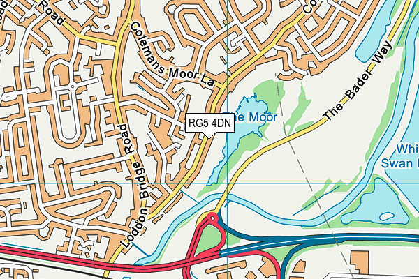 RG5 4DN map - OS VectorMap District (Ordnance Survey)