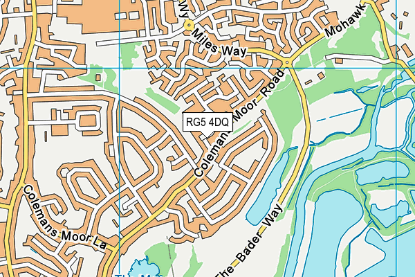 RG5 4DQ map - OS VectorMap District (Ordnance Survey)