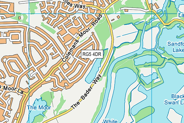 RG5 4DR map - OS VectorMap District (Ordnance Survey)