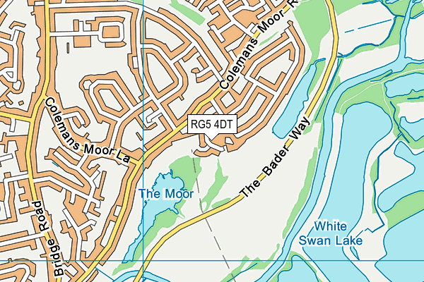 RG5 4DT map - OS VectorMap District (Ordnance Survey)