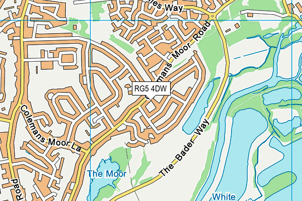 RG5 4DW map - OS VectorMap District (Ordnance Survey)