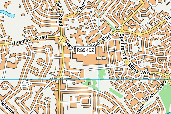 RG5 4DZ map - OS VectorMap District (Ordnance Survey)