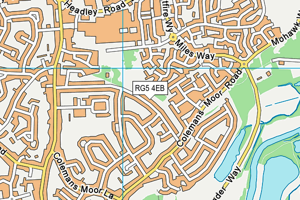 RG5 4EB map - OS VectorMap District (Ordnance Survey)