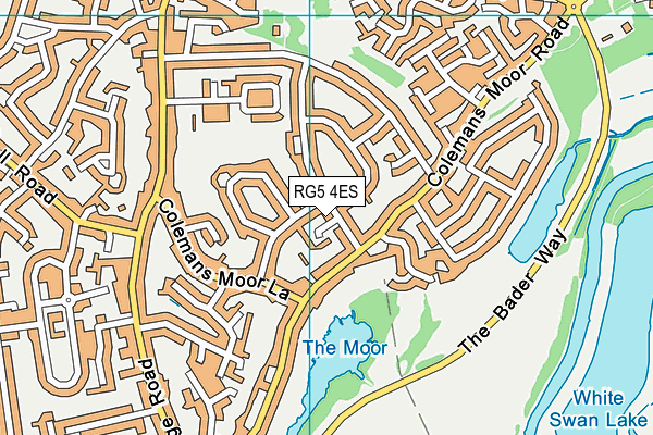 RG5 4ES map - OS VectorMap District (Ordnance Survey)