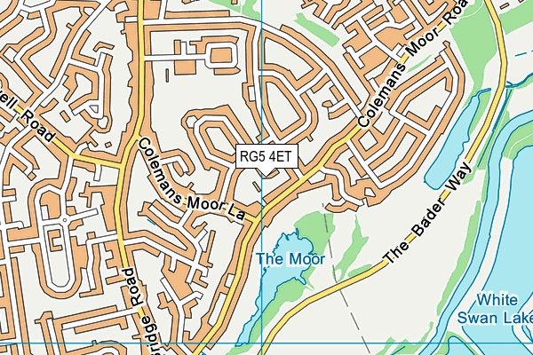 RG5 4ET map - OS VectorMap District (Ordnance Survey)