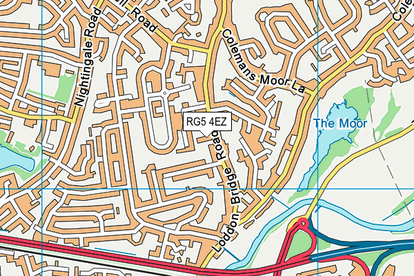 RG5 4EZ map - OS VectorMap District (Ordnance Survey)