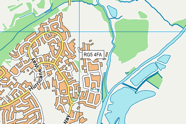 RG5 4FA map - OS VectorMap District (Ordnance Survey)