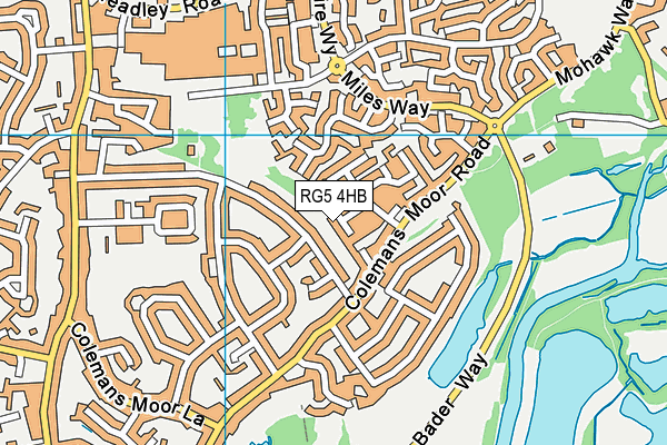 RG5 4HB map - OS VectorMap District (Ordnance Survey)