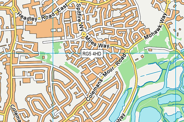 RG5 4HD map - OS VectorMap District (Ordnance Survey)