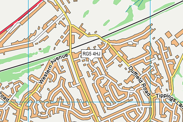 RG5 4HJ map - OS VectorMap District (Ordnance Survey)
