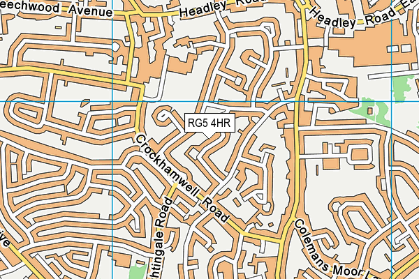 RG5 4HR map - OS VectorMap District (Ordnance Survey)