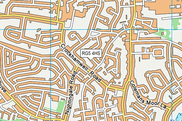 RG5 4HS map - OS VectorMap District (Ordnance Survey)