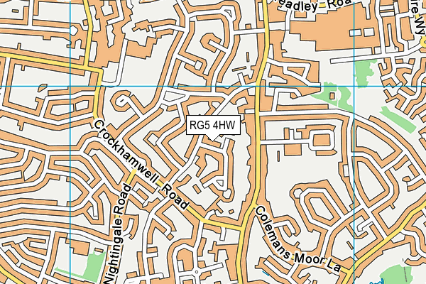 RG5 4HW map - OS VectorMap District (Ordnance Survey)