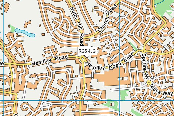 RG5 4JG map - OS VectorMap District (Ordnance Survey)