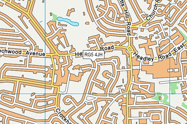 RG5 4JH map - OS VectorMap District (Ordnance Survey)