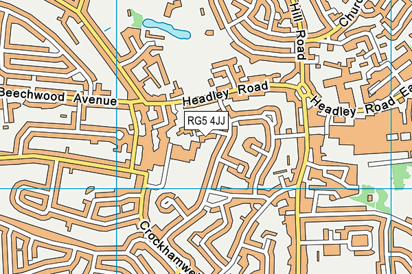 The Ambleside Centre map (RG5 4JJ) - OS VectorMap District (Ordnance Survey)