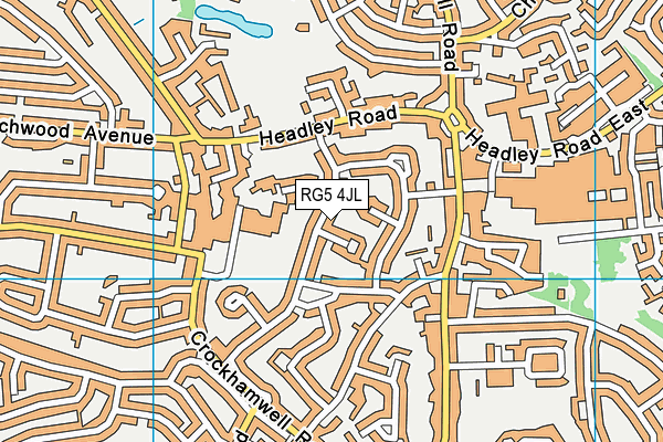 RG5 4JL map - OS VectorMap District (Ordnance Survey)