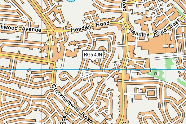 RG5 4JN map - OS VectorMap District (Ordnance Survey)