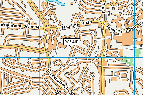 RG5 4JP map - OS VectorMap District (Ordnance Survey)