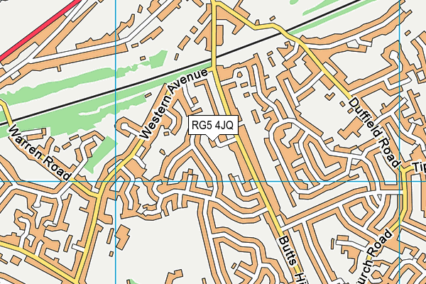 RG5 4JQ map - OS VectorMap District (Ordnance Survey)