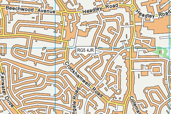 RG5 4JR map - OS VectorMap District (Ordnance Survey)