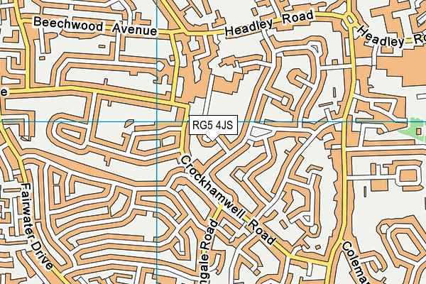 RG5 4JS map - OS VectorMap District (Ordnance Survey)