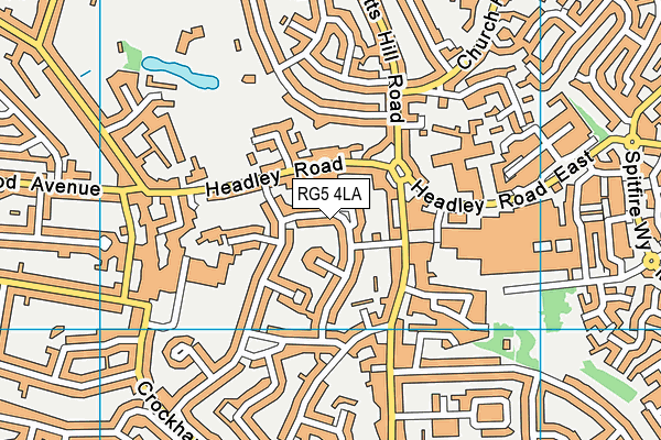 RG5 4LA map - OS VectorMap District (Ordnance Survey)