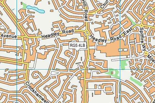 RG5 4LB map - OS VectorMap District (Ordnance Survey)