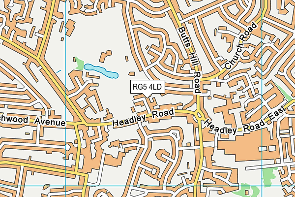 RG5 4LD map - OS VectorMap District (Ordnance Survey)