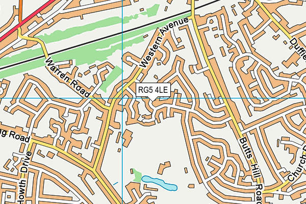 RG5 4LE map - OS VectorMap District (Ordnance Survey)