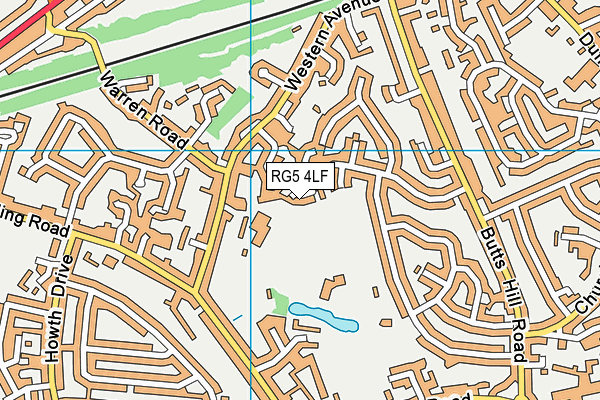 RG5 4LF map - OS VectorMap District (Ordnance Survey)