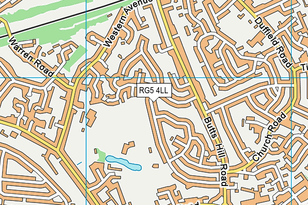 RG5 4LL map - OS VectorMap District (Ordnance Survey)