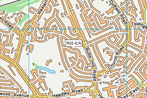 RG5 4LN map - OS VectorMap District (Ordnance Survey)