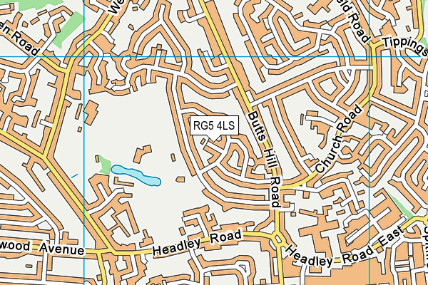 RG5 4LS map - OS VectorMap District (Ordnance Survey)
