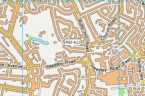 RG5 4LU map - OS VectorMap District (Ordnance Survey)