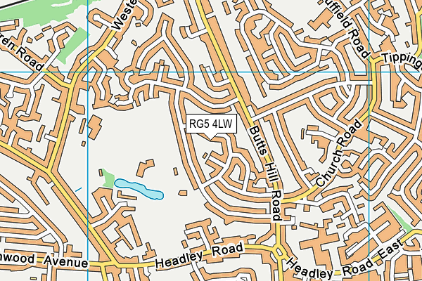 RG5 4LW map - OS VectorMap District (Ordnance Survey)