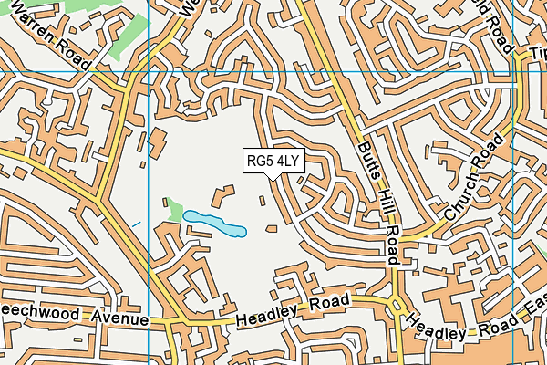 RG5 4LY map - OS VectorMap District (Ordnance Survey)