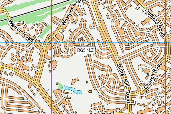 RG5 4LZ map - OS VectorMap District (Ordnance Survey)