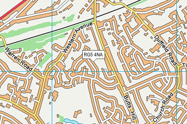 RG5 4NA map - OS VectorMap District (Ordnance Survey)