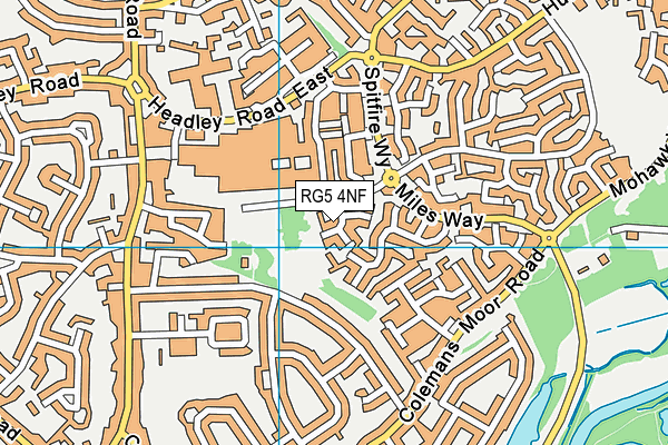 RG5 4NF map - OS VectorMap District (Ordnance Survey)