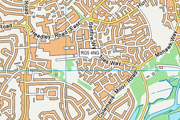 RG5 4NG map - OS VectorMap District (Ordnance Survey)