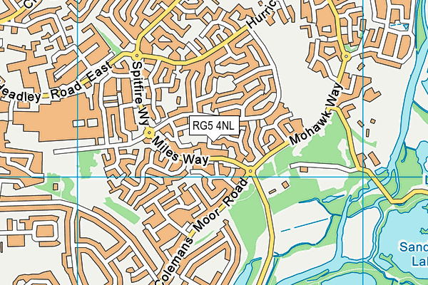 RG5 4NL map - OS VectorMap District (Ordnance Survey)