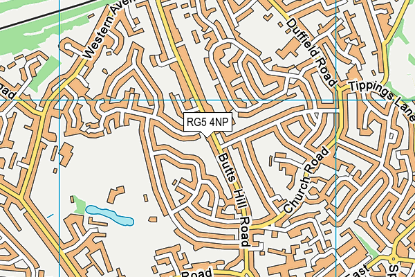 RG5 4NP map - OS VectorMap District (Ordnance Survey)