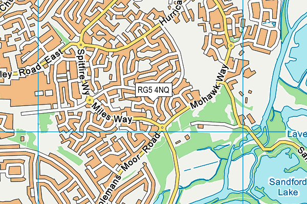 RG5 4NQ map - OS VectorMap District (Ordnance Survey)