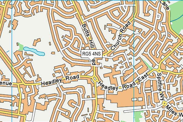 RG5 4NS map - OS VectorMap District (Ordnance Survey)